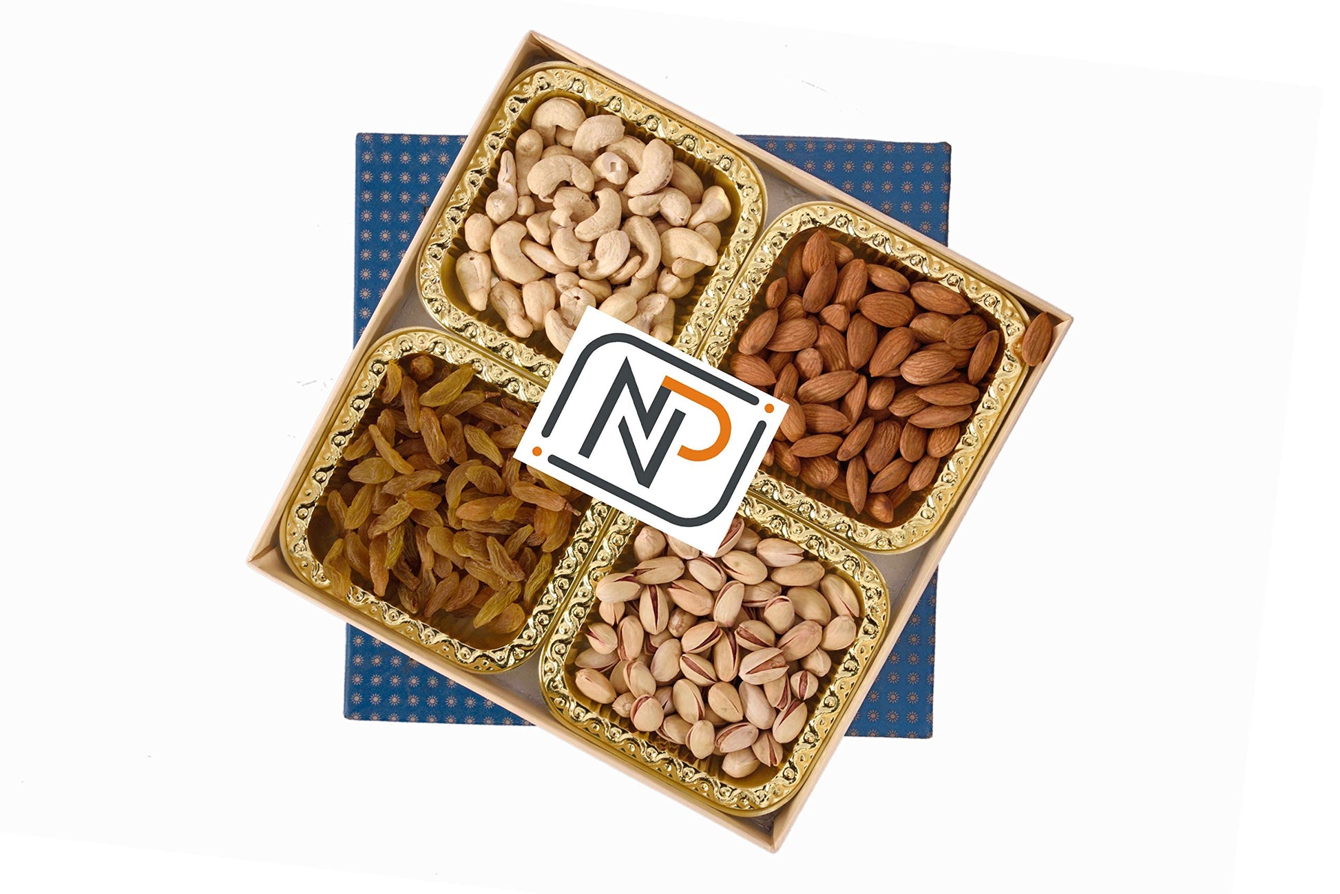 Natureplatter Diwali Dry Fruits Gift Pack, 400Gms [Cashew, Almonds, Pistachios & Raisins]