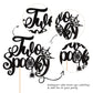 1 Pcs Two Spooky Cake Topper Glitter Spider Web Halloween 2Nd Birthday Cake Pick Baby Shower Cake Decoration For Halloween Spook