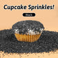 Edible Black Sprinkles, Sanding Sugar Crystals, 150G, Black Sugar Sprinkles For Cake Decorating, Cookie, Cupcake Toppers Decorat