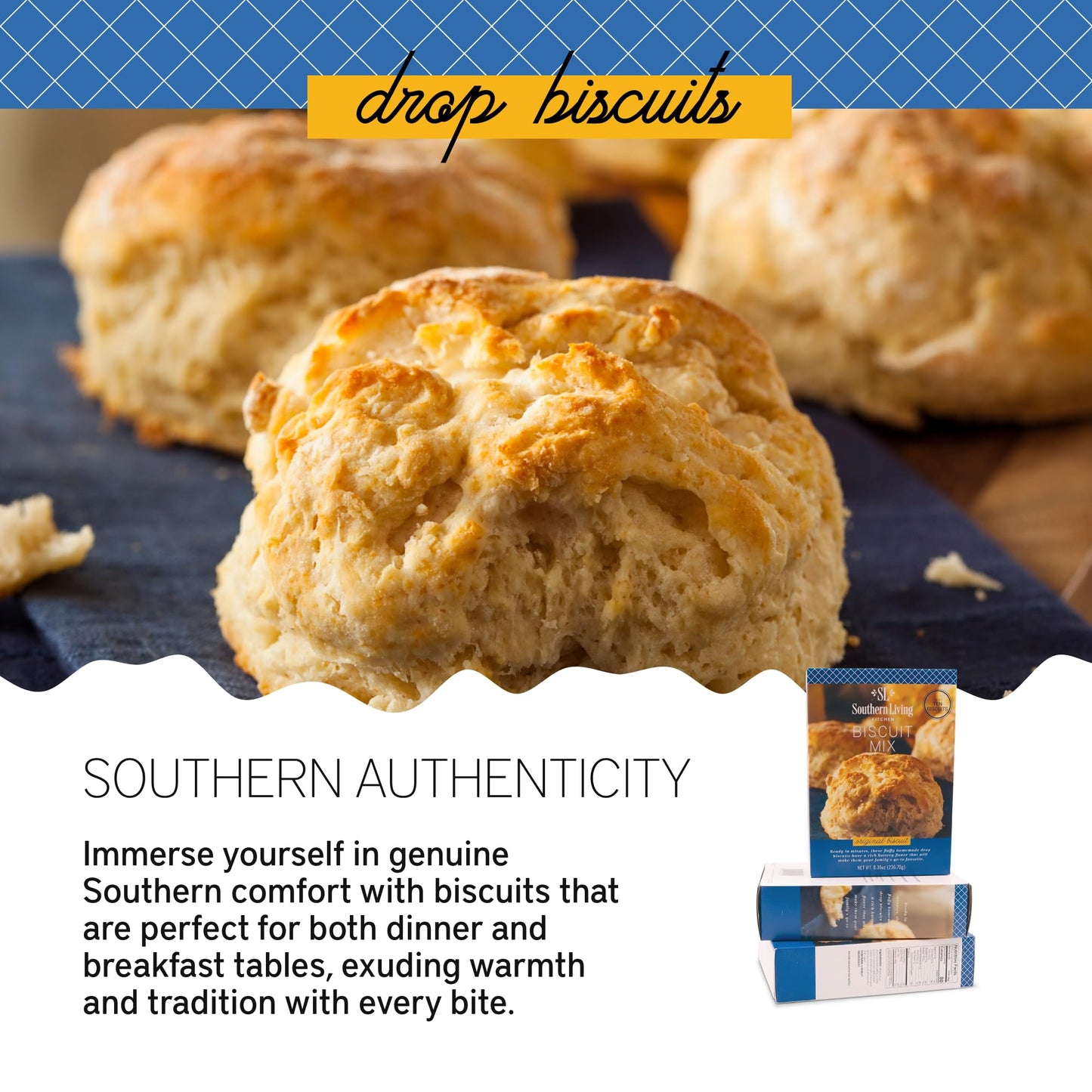 Southern Living Gourmet Original Biscuit Mix, Easy-To-Bake Delight, Dinner Biscuits, Breakfast Biscuits, Baking Mix, Pantry Stap