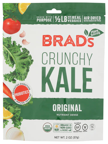 Brads Plant Based Kale Chips, Organic, 2 Ounce Pack