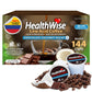 HealthWise Chocolate Coconut Decaf Coffee K-Cups - Low Acid for Sensitive Stomachs - 144 Count (Pack of 12)