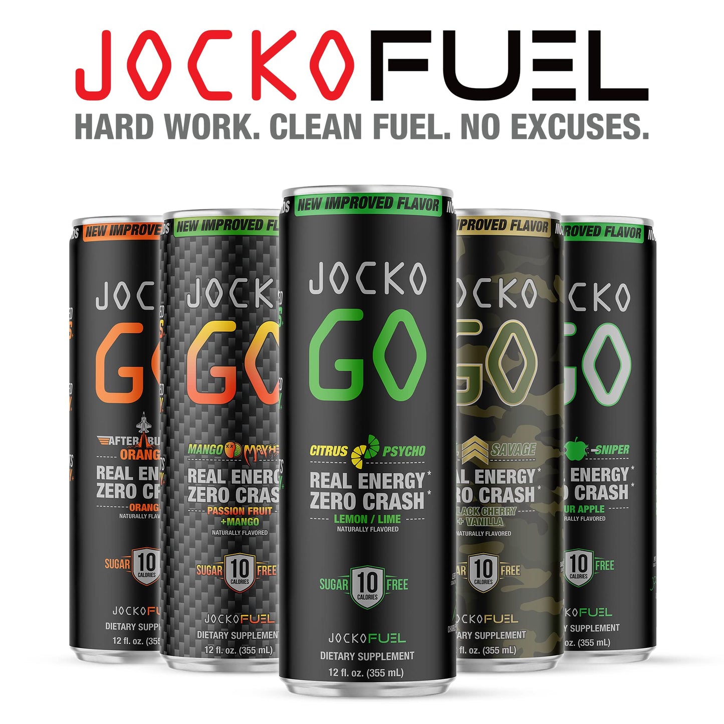 Jocko GO Energy Drink - Keto, Vitamin B12, Vitamin B6, Electrolytes, L Theanine, Magnesium- Energy Boost, Sugar Free Nootropic M