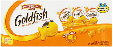 Pepperidge Farm Goldfish, Cheddar, 1.5 Ounce Bags (Pack Of 24)