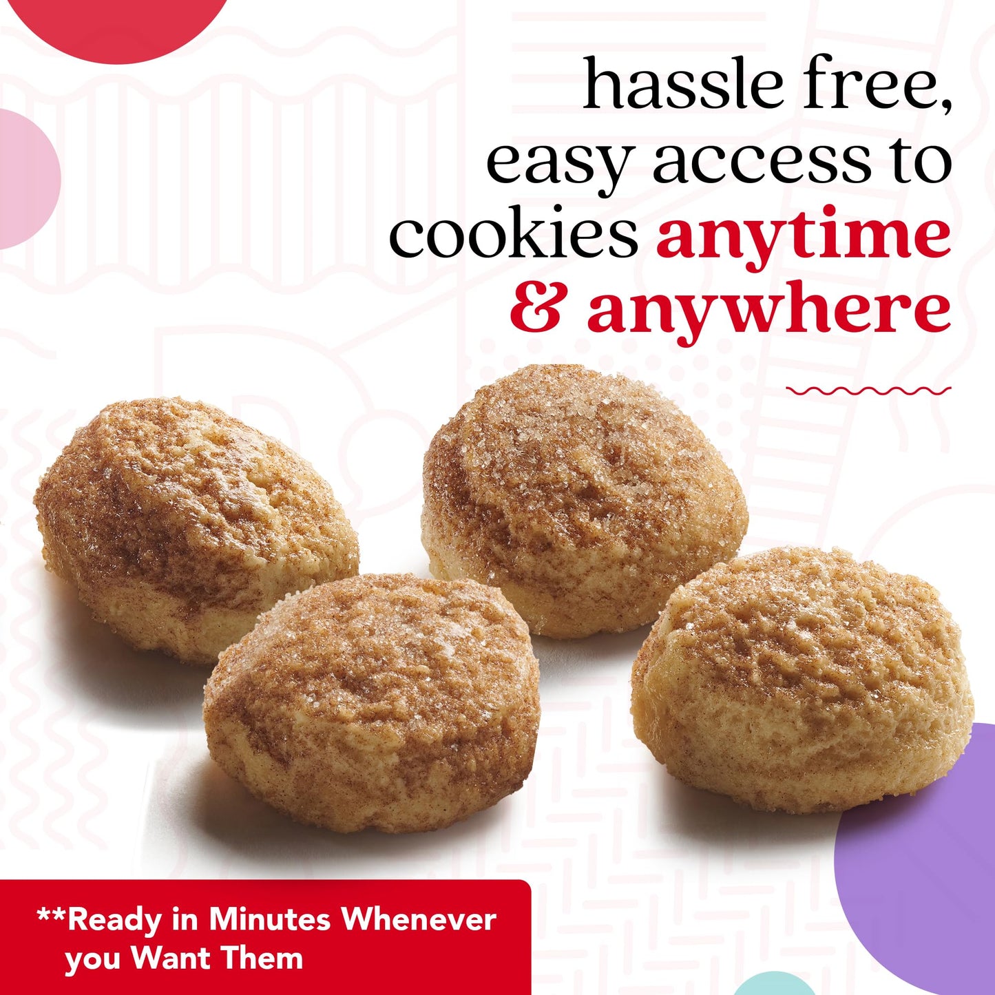 Davids Cookies Preformed Frozen Cookie Dough Snickerdoodle 80 count