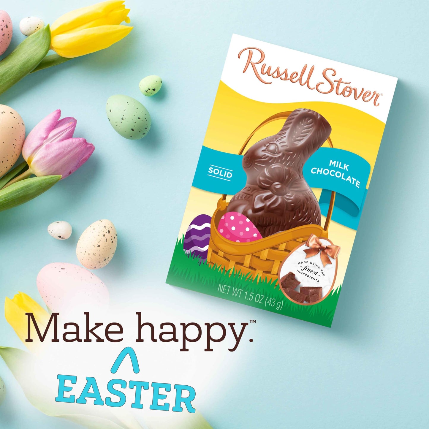 Russell Stover Milk Chocolate Solid Rabbit, 1.5 Ounce (Pack Of 24)