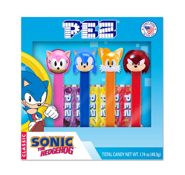 Sonic the Hedgehog PEZ Gift Set (Four PEZ Dispensers + Six Candy Refills)