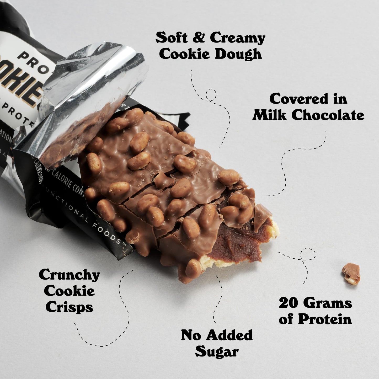 Barebells Protein Bars Cookies & Cream - 12 Count, 20G High Protein   - Chocolate Nutrition Bar With 1G Total Sugars - On-The-Go Breakfast Or Post-Workout Snack