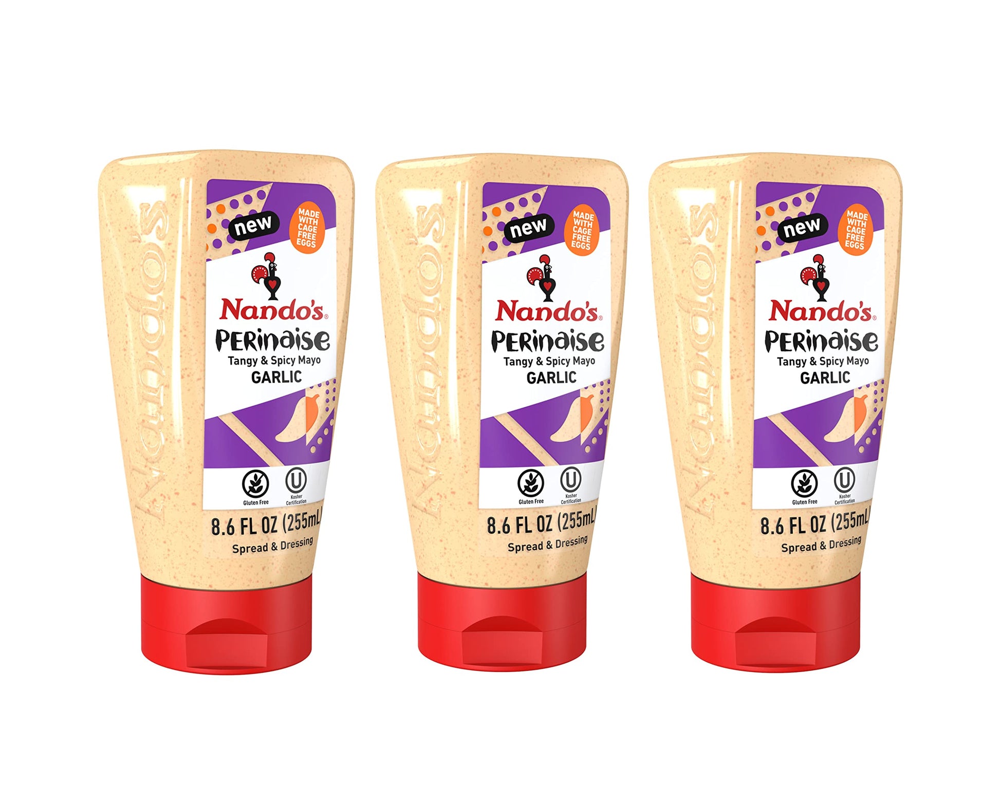 Nando's Garlic Mayo PERinaise - Flavored Mayonnaise Spread & Dressing - Pack of 3