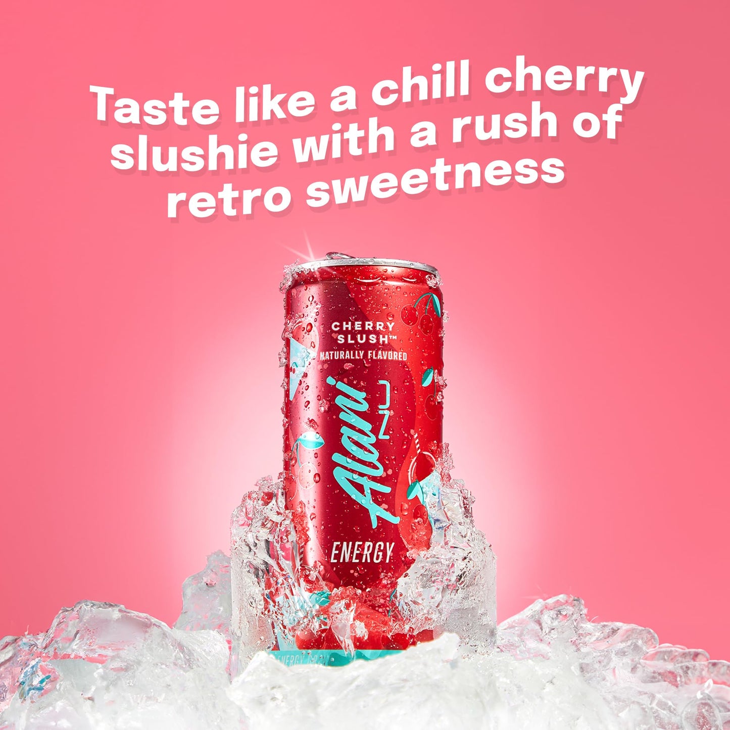 Alani Nu Cherry Slush Energy Drinks, Sugar Free, 200mg Caffeine, 12 Fl Oz Cans, Pack of 12
