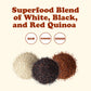 Food to Live Tri-Color Quinoa Grain, Blend of White, Black, and Red Seeds, 24 Pounds, Pre-Washed, Good Source of Fiber and Protein