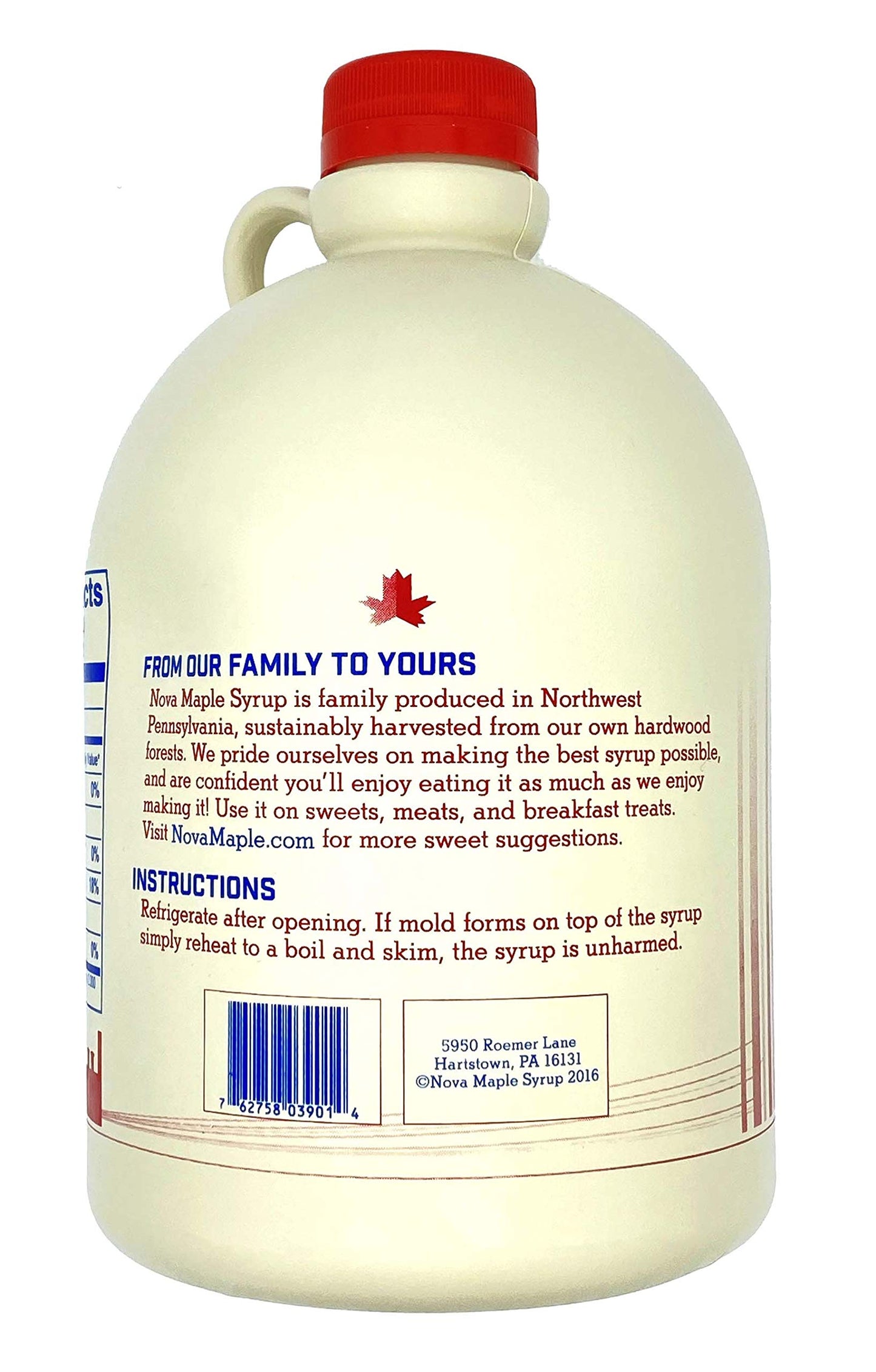 Nova Maple Syrup Pure Grade-A Maple Syrup 32 Fl Oz Quart Pack of 1
