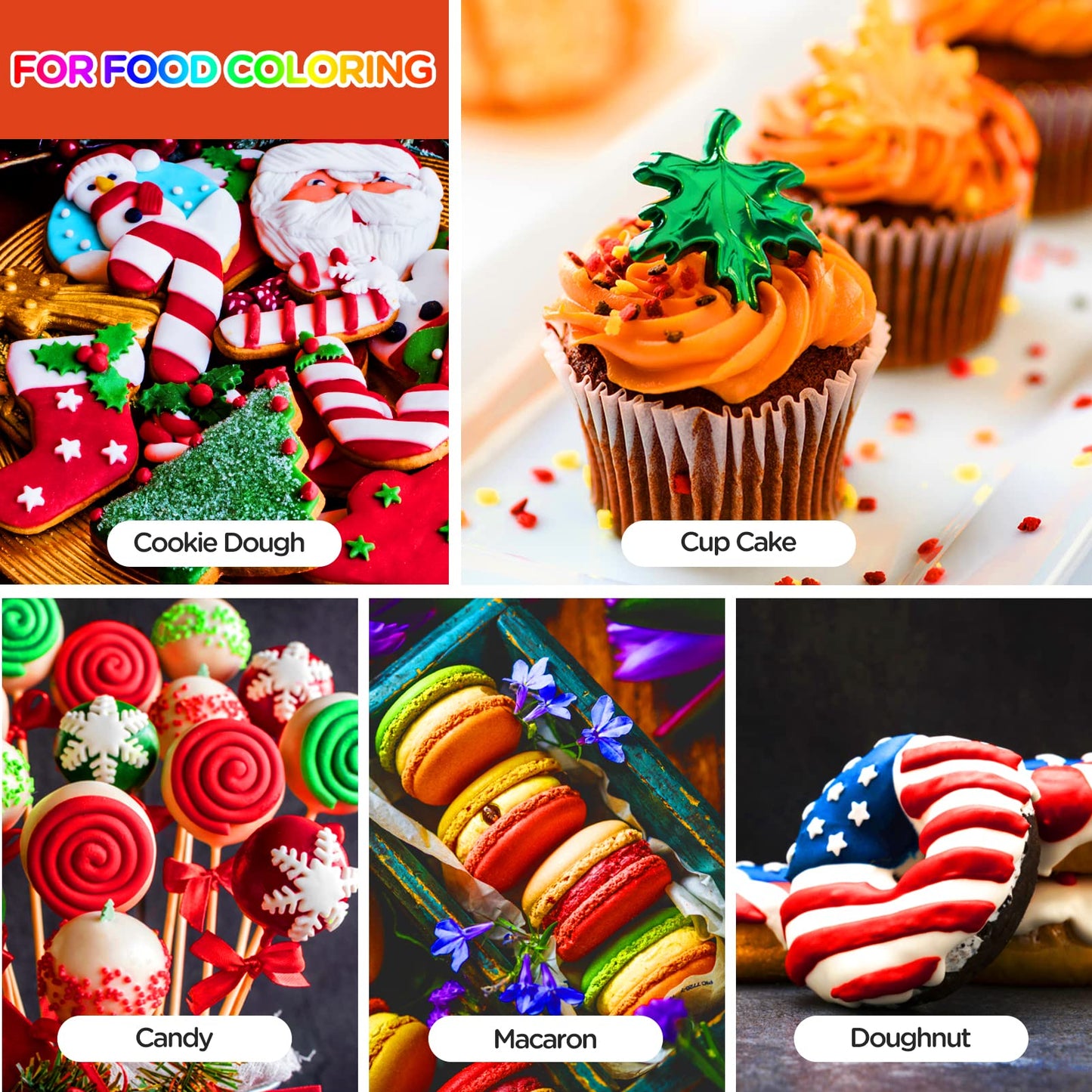 Food Coloring Liquid Set - 12 Vibrant Color Food Grade, Food Coloring Gel Concentrated Neon Icing Colors for Cake Decorating, Ba