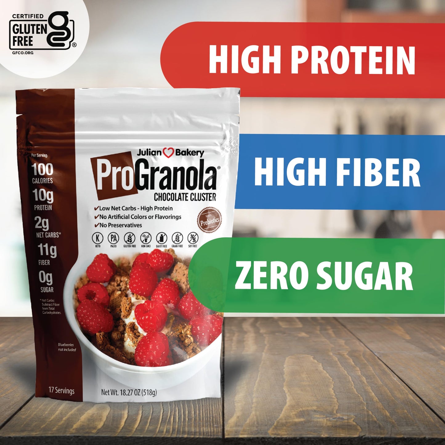 Julian Bakery® Progranola® Cereal | Chocolate | 13G Protein | Paleo | 3 Net Carbs | Gluten-Free | Grain-Free | 2 Pack