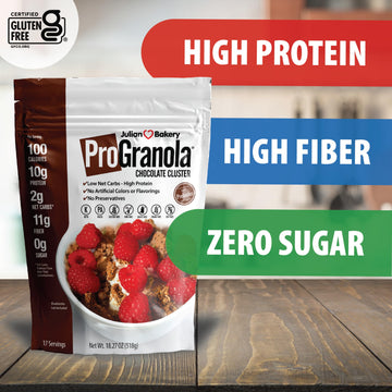 Julian Bakery® Progranola® Cereal | Chocolate | 13G Protein | Paleo | 3 Net Carbs | Gluten-Free | Grain-Free | 2 Pack