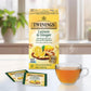 Twinings Lemon & Ginger Individually Wrapped Herbal Tea Bags, 25 Count (Pack Of 6), Spicy Ginger, Lemon Peel And Lemongrass, Enj