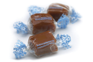 AvenueSweets - Handcrafted Individually Wrapped Soft Caramels - 1 lb Box - (Sea Salt)
