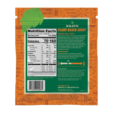 Krave Jerky Plant Based Korean Bbq Jerky 2.2 Oz