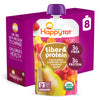 Happy Tot Organics Stage 4 Baby Food Pouches, Gluten Free, Vegan Snack, Fiber & Protein Fruit & Veggie Puree, Pears, Raspberries