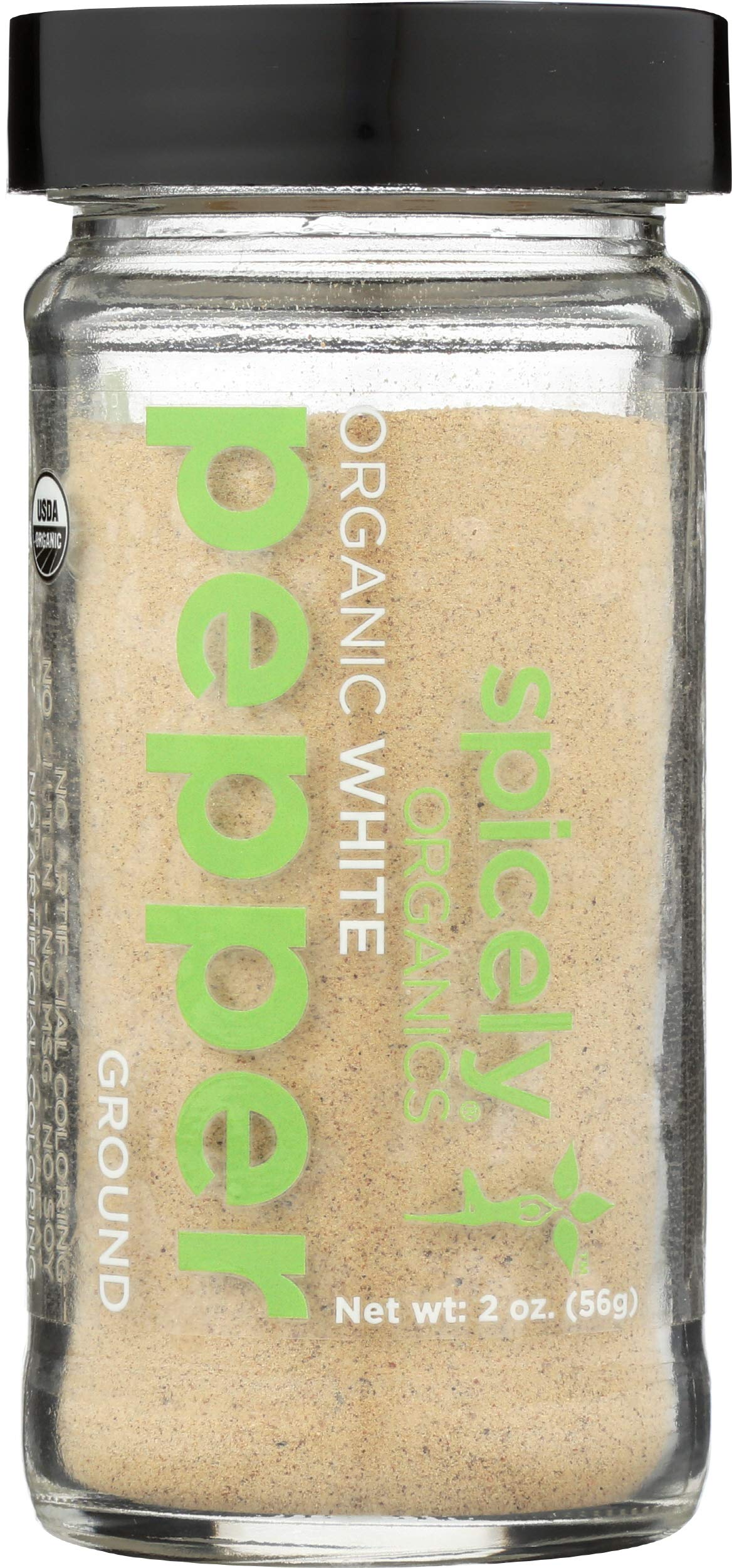 Spicely Organic Jar Pepper White Ground, 2 Oz