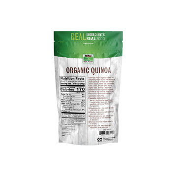 NOW Foods, Organic Quinoa Whole Grain, Gluten-Free, Ancient Grain, Source of Protein and Fiber, 16-Ounce (Packaging May Vary) (P