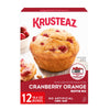 Krusteaz Cranberry Orange Muffin Mix, Made with Real Cranberries & Orange Zest, 18.6 oz Boxes (Pack of 12)