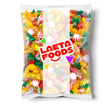 Hard Candy Assortment - Strawberry Bonbons, Starlight Mints, Butterscotch, Liberty Bell, Fruit Candy (2 Pound Bag - Approx. 160 Count)