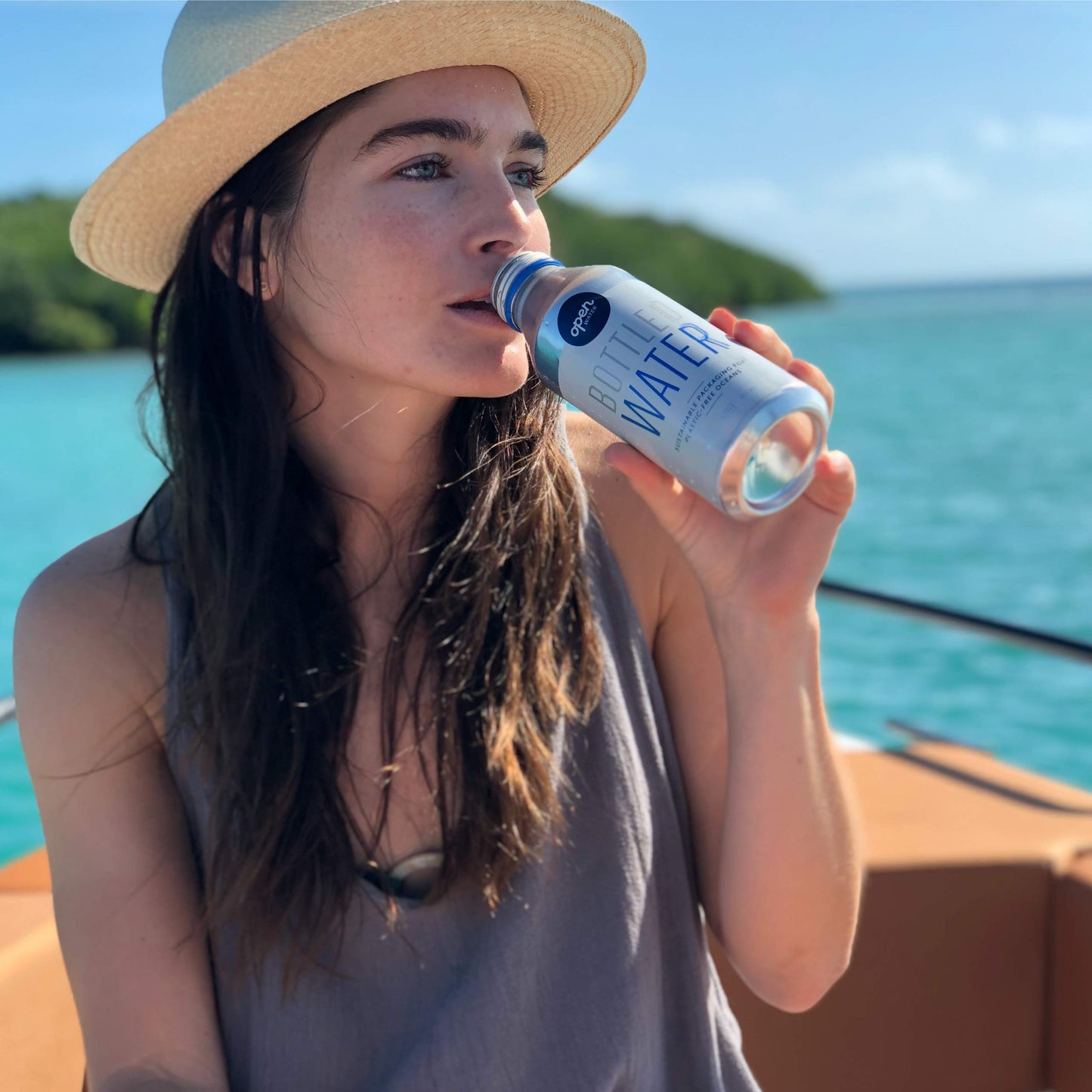 Open Water Still Bottled Water with Electrolytes in 16-oz Aluminum Bottles (2 Cases  24 bottles - Still) | BPA-free and Eco friendly
