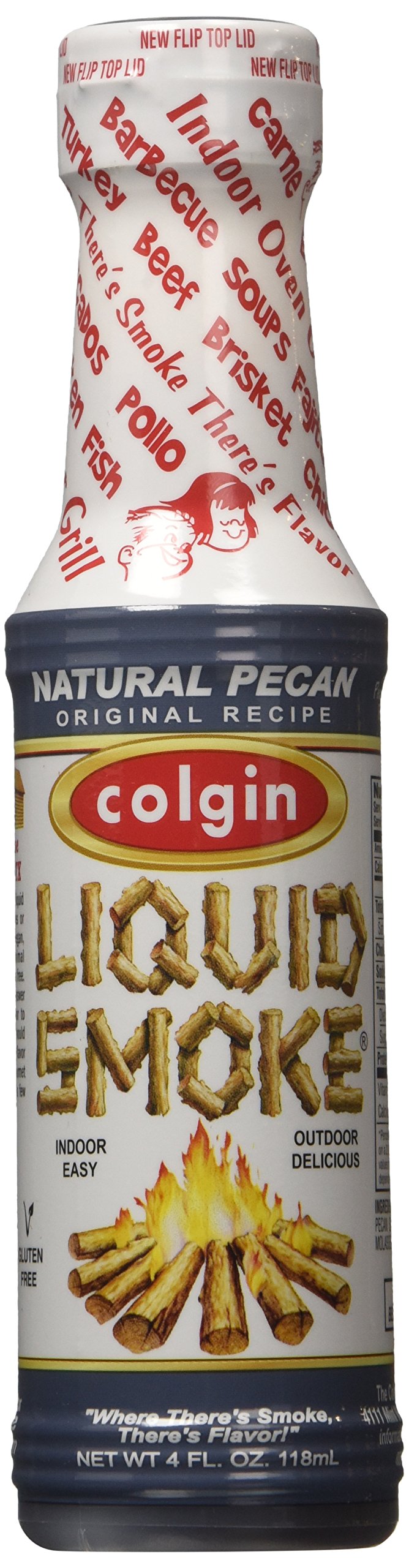 Colgin Liquid Smoke, All Natural Pecan, 4 Ounce Bottle