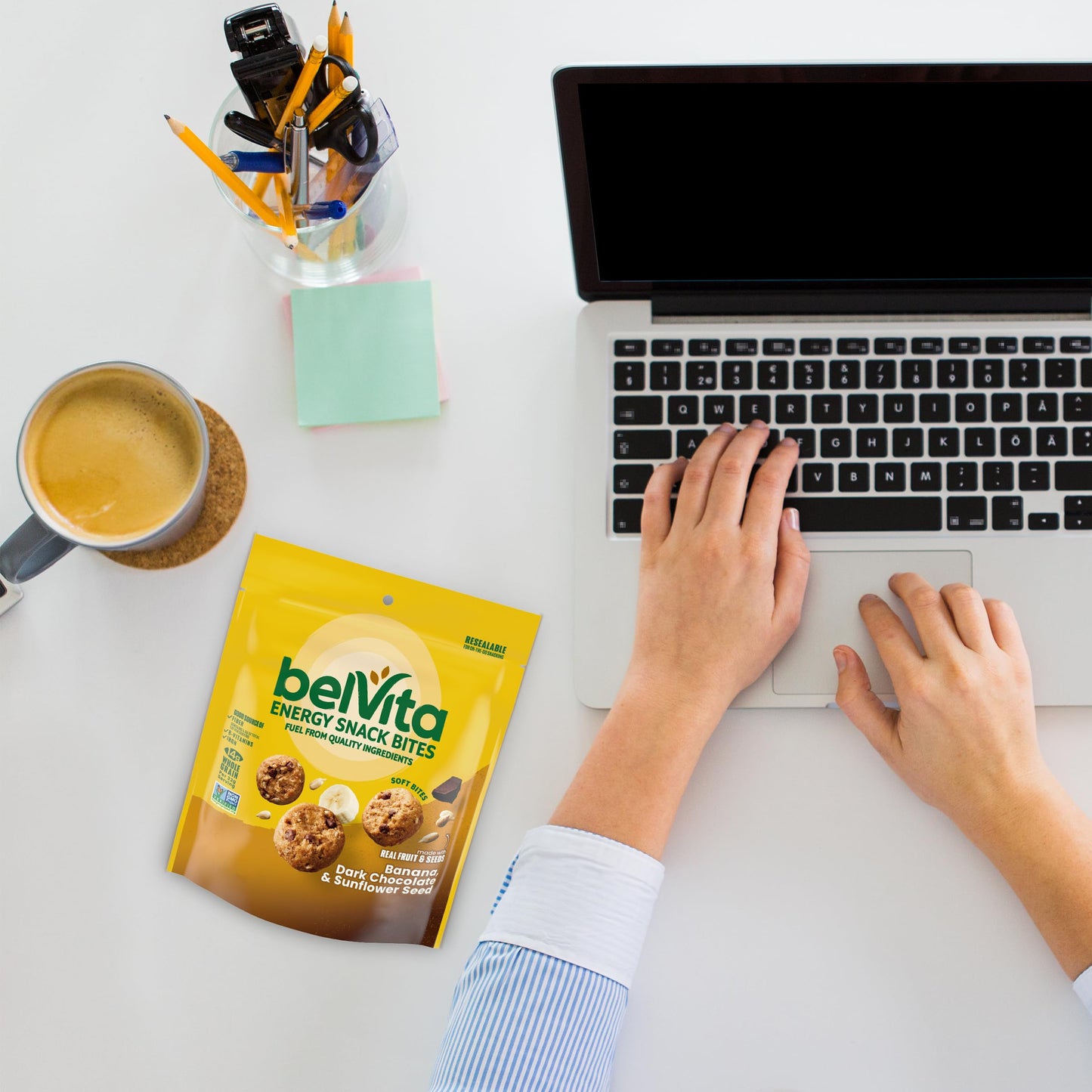 belVita Energy Snack Bites, Banana, Dark Chocolate and Sunflower Seed, 5 oz Bag