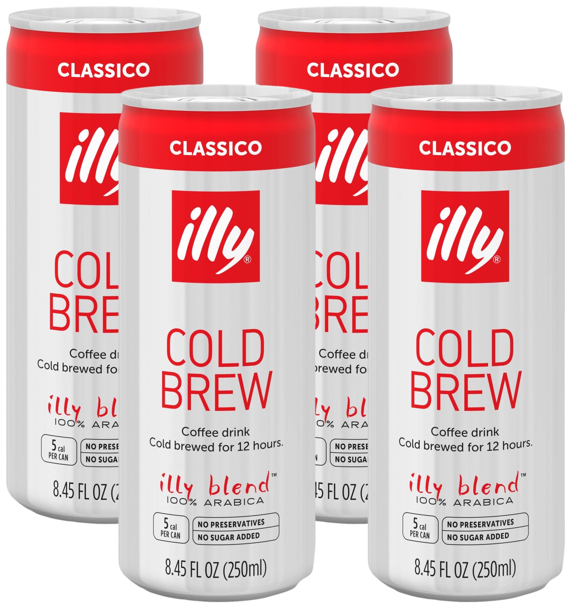 illy Ready To Drink Coffee - Cold Brew Cans - 100% Arabica Coffee - Smooth & Refreshing Taste - Convenient, Easy to Carry Coffee