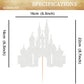 EONNCNT Castle Cake Topper - Silver Glitter Cardboard, 6.3 x 8.7 inches, Birthday Party Supplies, Baby Shower Decor