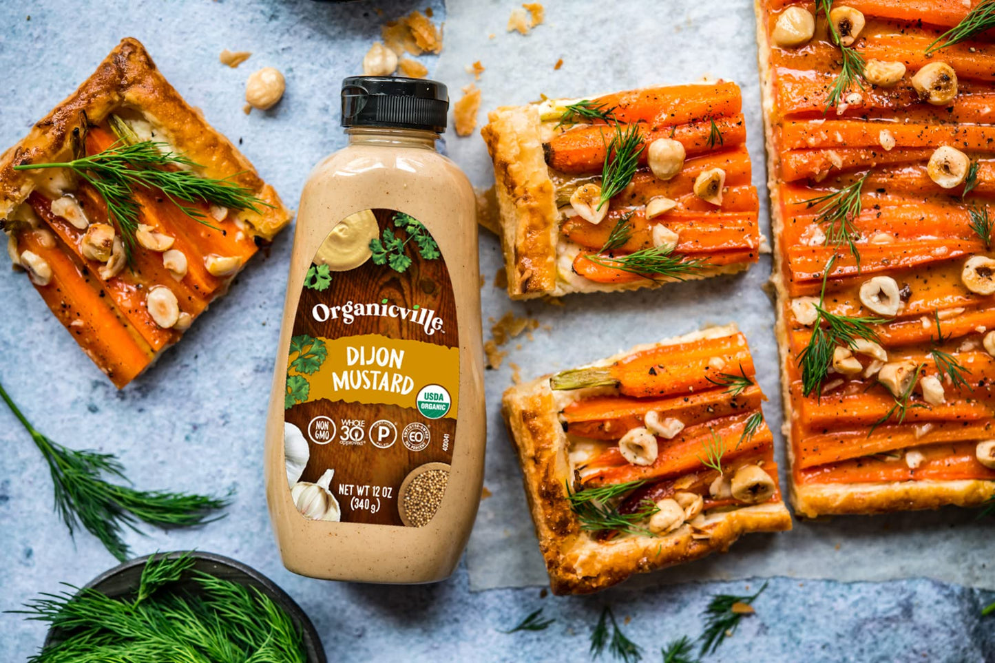 Organicville Dijon Mustard - Mustard Dijon Organic, Dijion Mustard, Vegan, Gluten Free, Paleo, Whole 30, USDA Organic, Non-GMO,