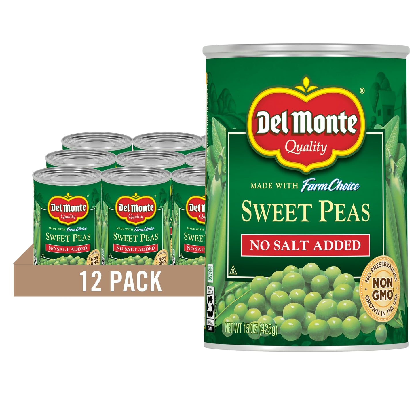Del Monte Foods Delmonte Sweet Peas Nsa, 15 Oz