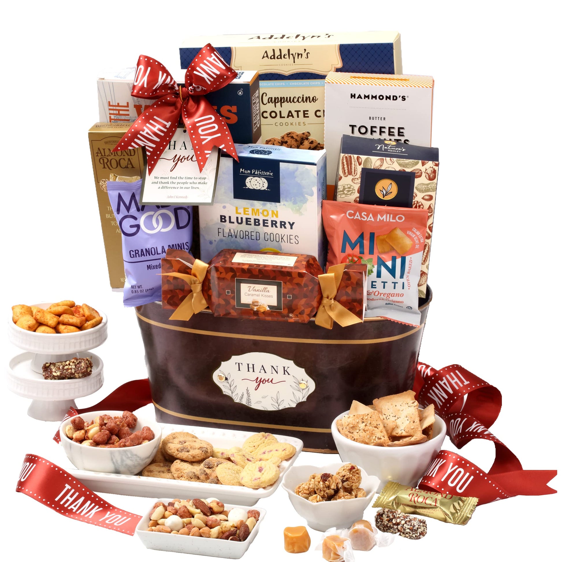 Broadway Basketeers Thank You Gift Basket Send Your Appreciation With This Beautiful Display Basket. Enjoy The Large Assortment Of Sweets And Savory Treats, Perfect For Mom Dad Friends
