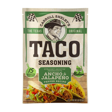 Carroll Shelby'S Original Texas Brand Ancho & Jalapeo Taco Seasoning - Bold Blend Of Medium Heat And Flavor For Tacos And Meats