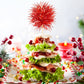 Chinco Foil Firework Cupcake Toppers, 100 Pcs, Wood, Silver/Red/Green, Model Chinco-8882