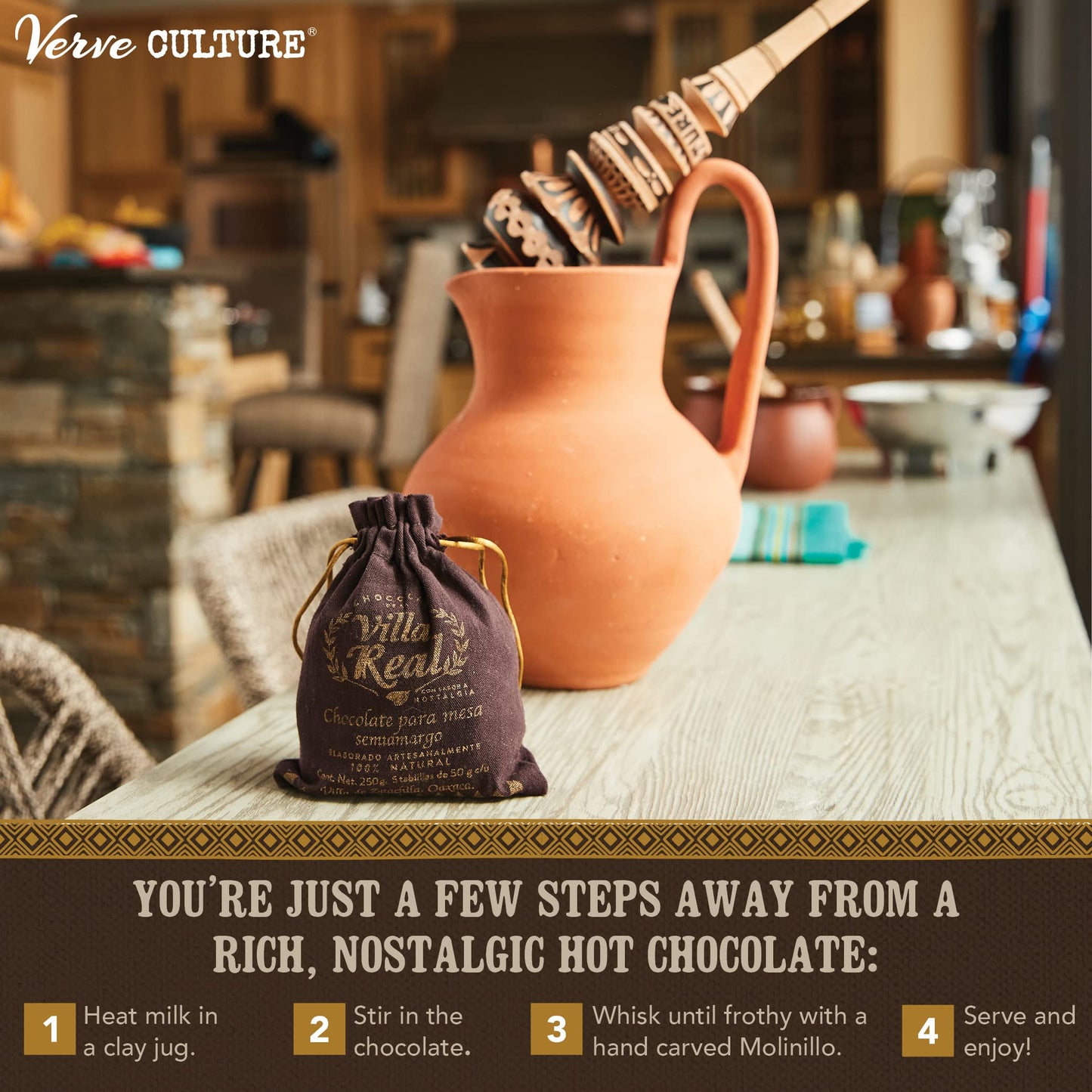 Mexican Hot Chocolate By Verve Culture, Dairy Free Vegan Hot Cocoa, Gourmet Spicy Hot Chocolate Discs, Dark Hot Chocolate, 250G