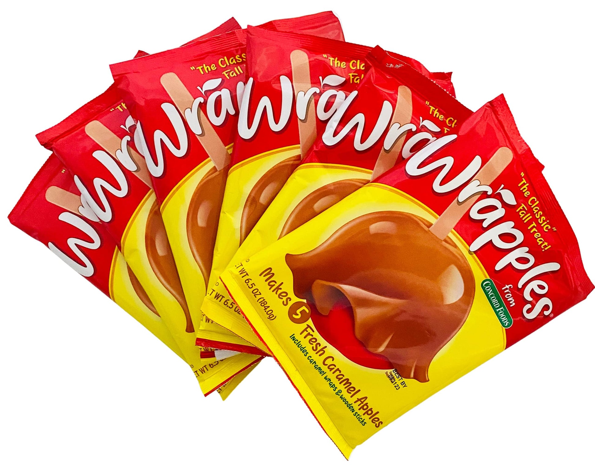 Concord Foods Caramel Apple Wraps, Easy Treats at Home, 6.5 oz (Pack of 6)