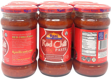 Rani Red Chilli Cooking Paste 10.58Oz (300G) Glass Jar, Pack Of 5+1 Free ~ Vegan | Gluten Free | Non-Gmo | No Colors | Indian Origin