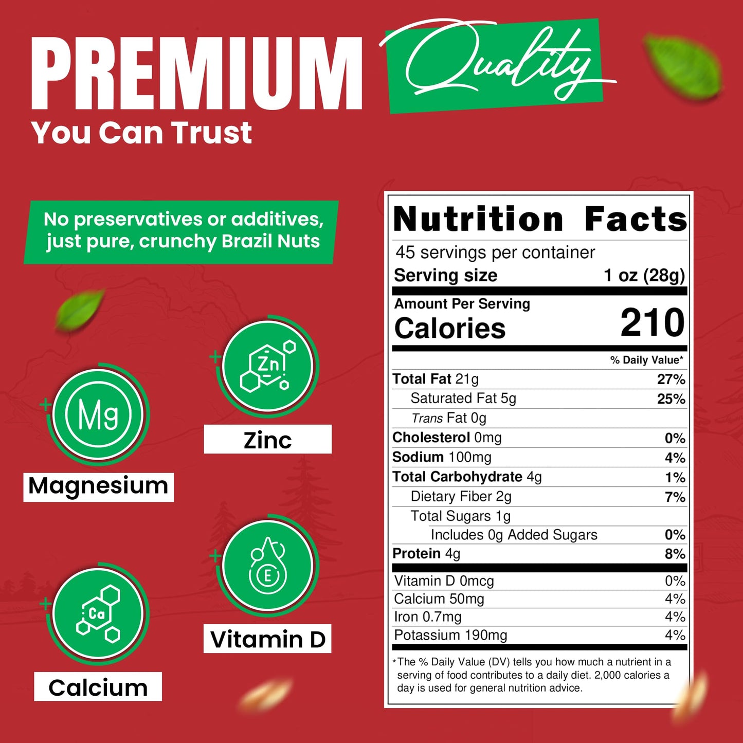We Got Nuts, Roasted Salted Brazil Nuts, Pieces, Shelled, 1 Lbs., Packed Fresh in a Resealable Bag, Gluten Free, Protein Rich, V