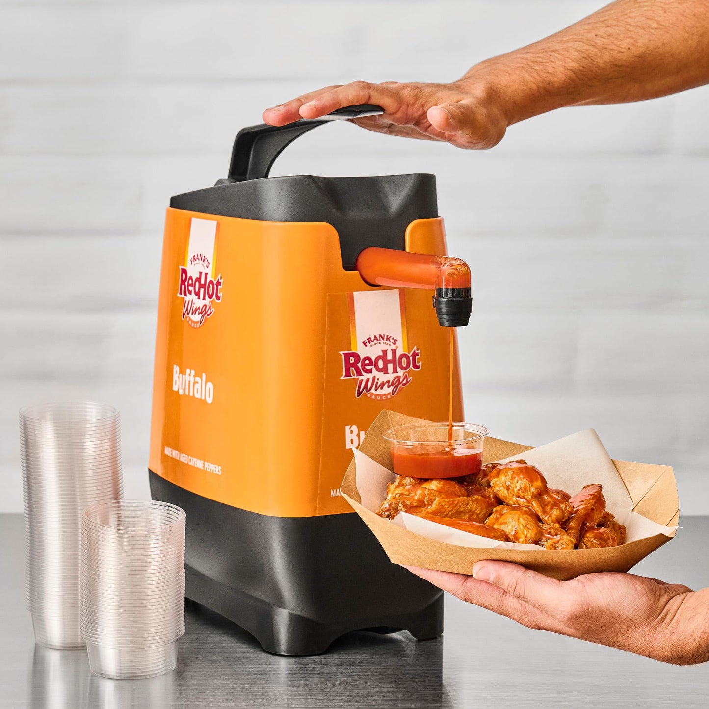 Franks RedHot Buffalo Wings Sauce Pouch - 1.5 Gallon Bulk, Perfect for Wings, Dressings, Dips - 192 Fl Oz