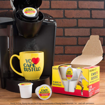 Café Bustelo Espresso Style Dark Roast Coffee, 24 Keurig K-Cup Pods