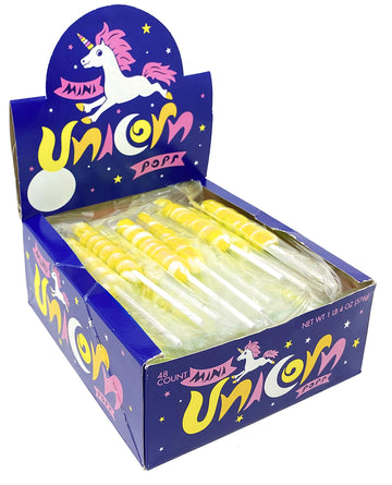 Unicorn Pops 48 Count - Individually Wrapped Unicorn Lollipops - Great For Party Favors, Candy Buffets, Kosher Candy (Lemon (Yel