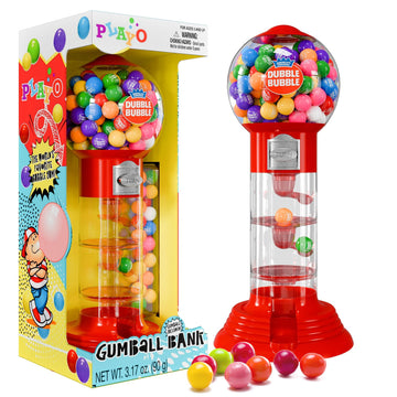 Playo 10.5'' Gumball Machine for Kids, Spiral Style Candy Dispenser for Gifts, Parties or Events - Bubblegum Machine w/Gumb Ball