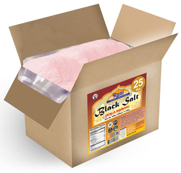 Rani Black Salt Powder (Kala Namak) Mineral 400oz (25lbs) 11.36kg Bulk Box ~ Unrefined, Pure and Natural | Vegan | Gluten Friend