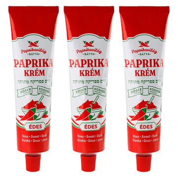 Hungarian Paprika Paste, Sweet (3x160g/5.6oz) Certified Kosher, Imported from Hungary, Similar to Piros Arany