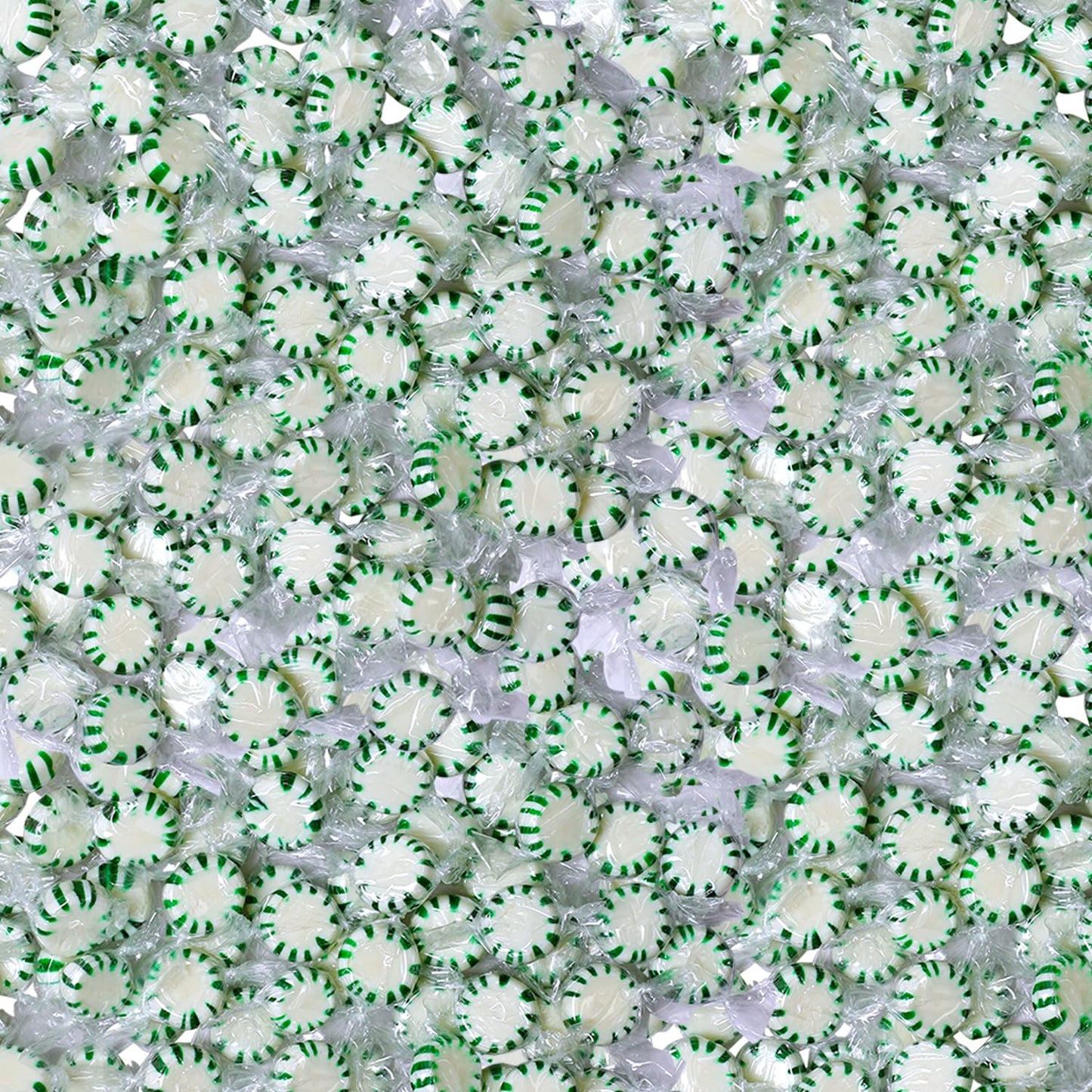 A Great Surprise Spearmint Starlight Mints - 4-Pound Bulk Bag - Individually Wrapped - Green and White Hard Candies for Office,