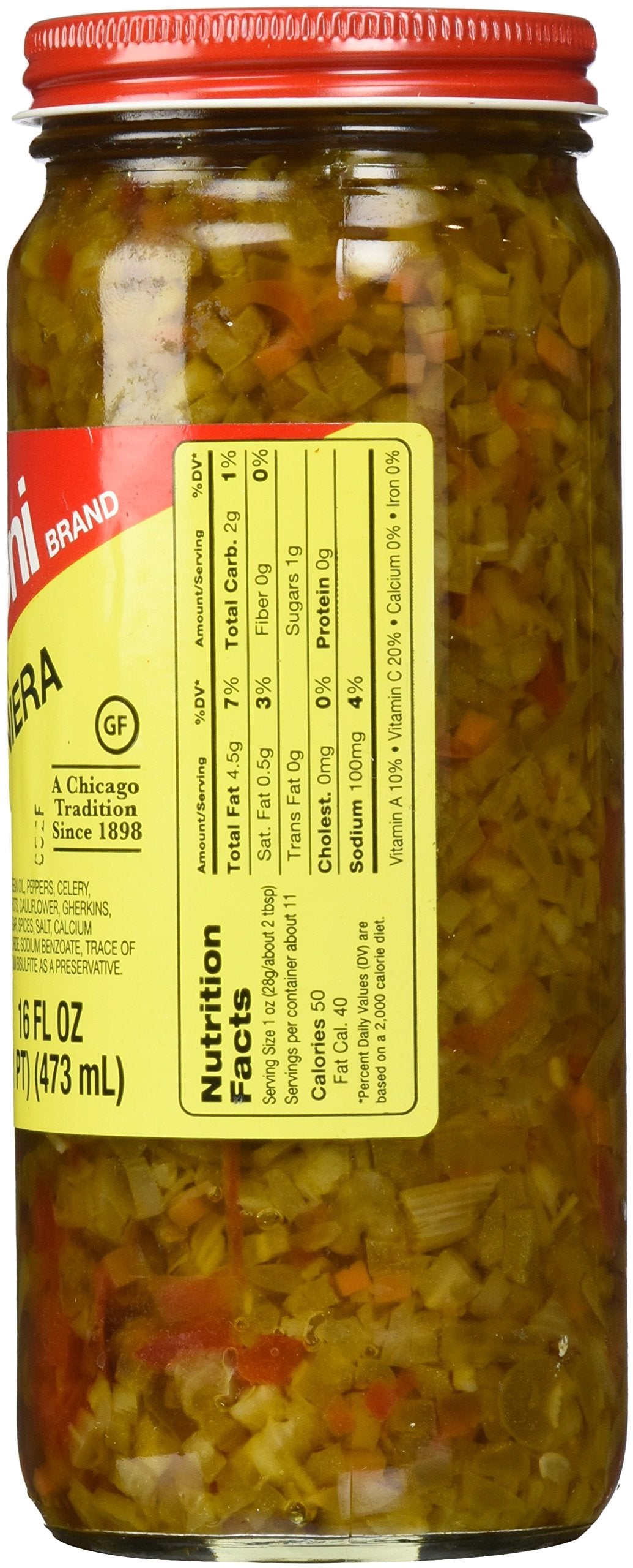 Marconi Medium Giardiniera Relish, 16 Ounce