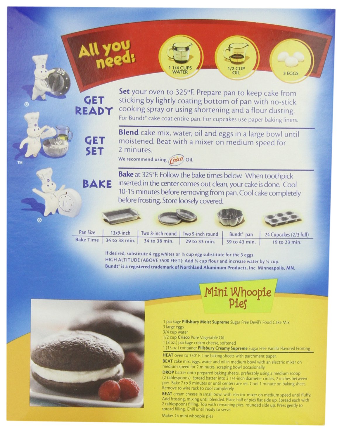 Pillsbury Cake Mix, Sugar Free, Devil'S Food 16 Oz (Pack Of 12)
